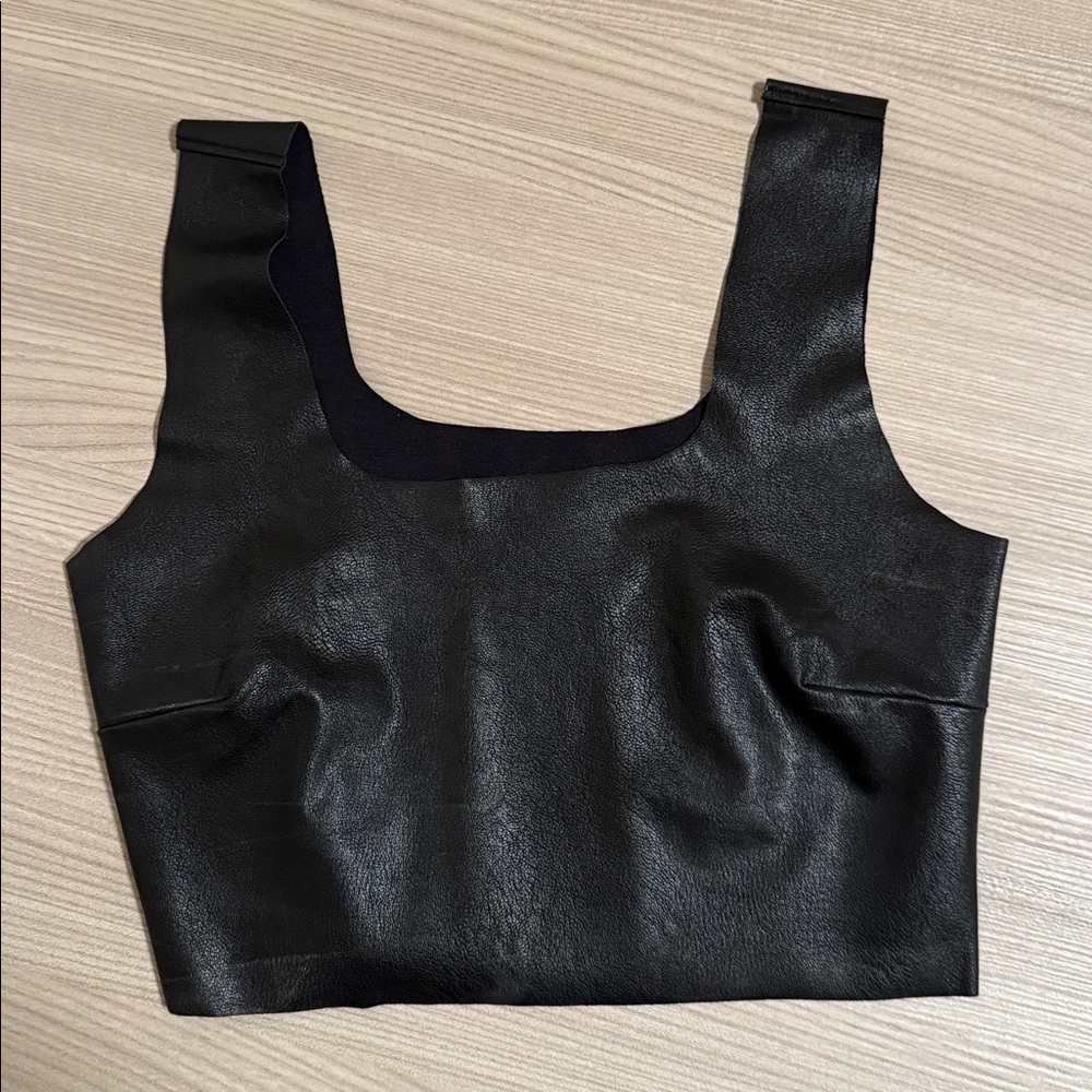 Commando Faux Leather Crop Top.  Note mark in picture. Leather is stretchy.